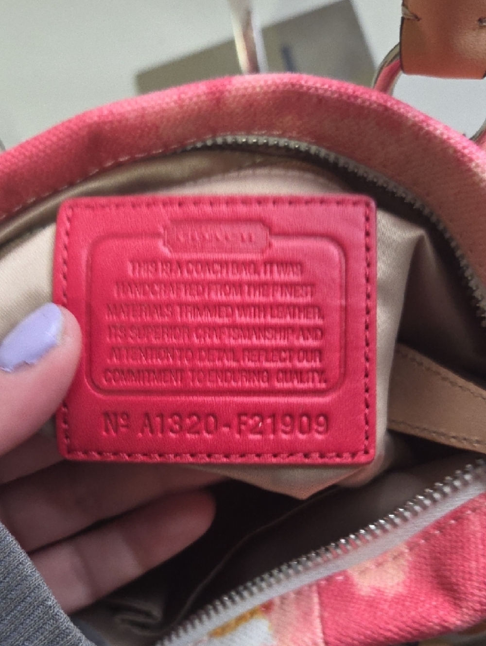 Coach Ashley  Floral Canvas Crossbody in Pink and Yellow - Picture 7 of 9